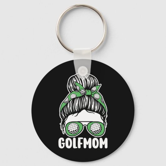 Moeder Golfer Moeder Golfen Golf Sleutelhanger (Voorkant)