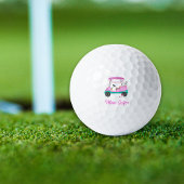 Moeder Golfer Roze Stippen Kar Golfballen