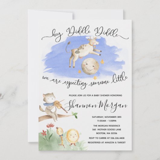 Moeder Goose Baby shower Uitnodiging (Voorkant)