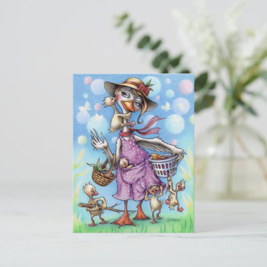 Moeder Goose Briefkaart (Staand voorkant)