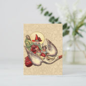 Moeder Goose Child Antiek Illustratie Briefkaart (Staand voorkant)