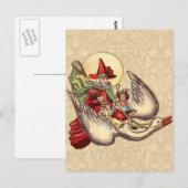 Moeder Goose Child Antiek Illustratie Briefkaart (Voorkant / Achterkant)