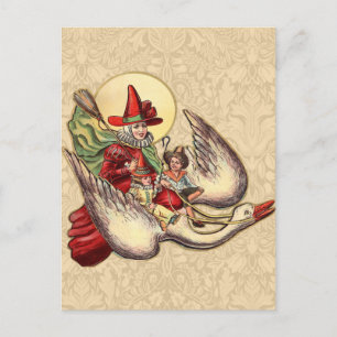 Moeder Goose Child Antiek Illustratie Briefkaart