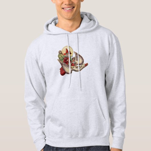 Moeder Goose Child Antiek Illustratie Hoodie (Voorkant)