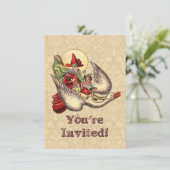 Moeder Goose Child Antiek Illustratie Kaart (Staand voorkant)