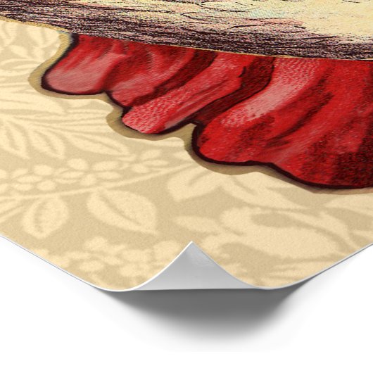 Moeder Goose Child Antiek Illustratie Poster (Hoek)