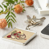 Moeder Goose Child Antiek Illustratie Sleutelhanger (Zijkant)