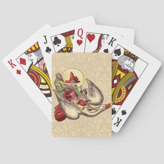 Moeder Goose Child Antiek Illustratie Speelkaarten (Achterkant)