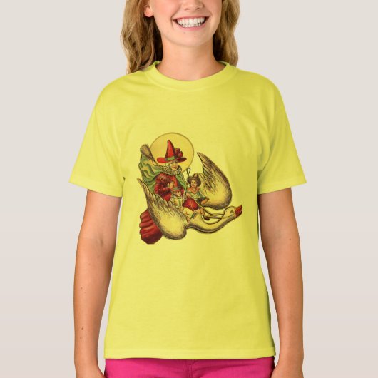 Moeder Goose Child Antiek Illustratie T-shirt (Voorkant)
