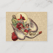 Moeder Goose Child Antiek Illustratie Visitekaartje (Achterkant)