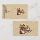 Moeder Goose Child Antiek Illustratie Visitekaartje (Voorkant / Achterkant)