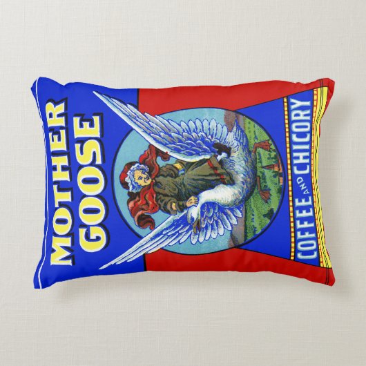 Moeder Goose Coffee en Chicory Accent Kussen (Voorkant)