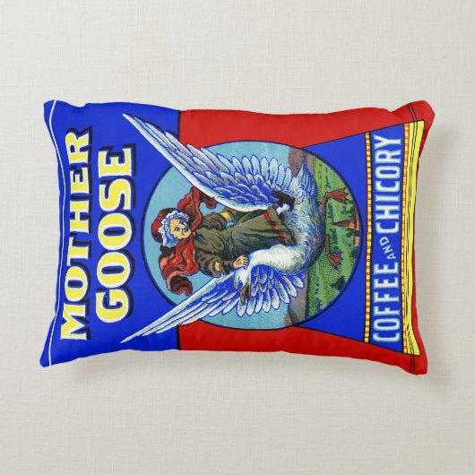 Moeder Goose Coffee en Chicory Accent Kussen (Achterkant)