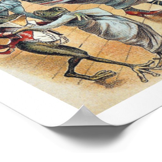 Moeder Goose Dancing met Santa Claus Poster (Hoek)