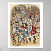 Moeder Goose Dancing met Santa Claus Poster (Voorkant)