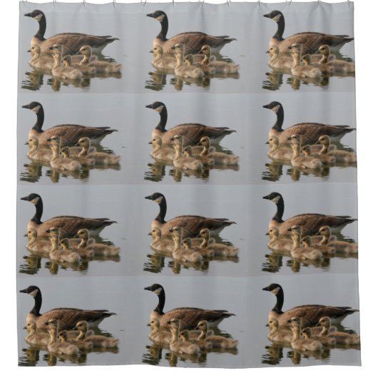 Moeder Goose en haar Goslings Douchegordijn (Voorkant)