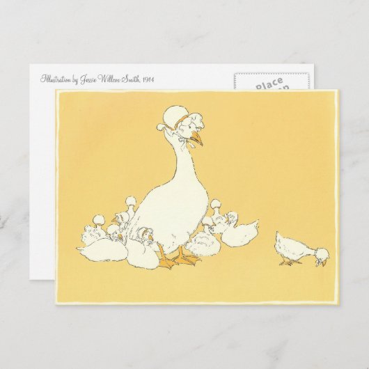Moeder Goose en haar kleine Eeuwen Briefkaart (Voorkant / Achterkant)