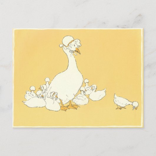 Moeder Goose en haar kleine Eeuwen Briefkaart (Voorkant)