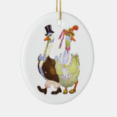 Moeder Goose en vader Gander Keramisch Ornament (Rechts)