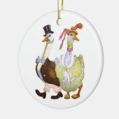 Moeder Goose en vader Gander Keramisch Ornament (Links)