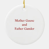 Moeder Goose en vader Gander Keramisch Ornament (Achterkant)