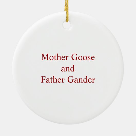 Moeder Goose en vader Gander Keramisch Ornament (Achterkant)