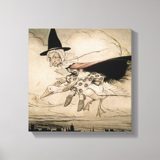 Moeder Goose, frontispion van 'Moeder Goose The Ol Canvas Afdruk (Voorkant)