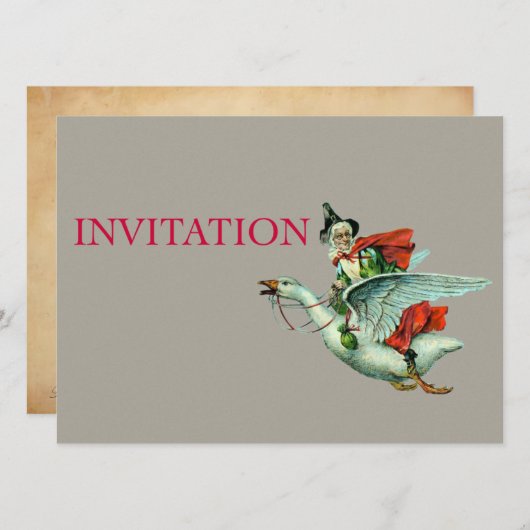 Moeder Goose -  illustratie Kaart (Voorkant / Achterkant)