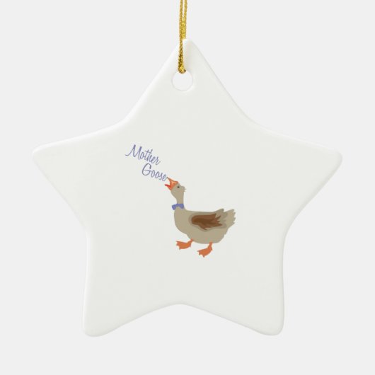 Moeder Goose Keramisch Ornament (Voorkant)