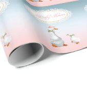 Moeder Goose met Bonnet en Glazen met Baby Cadeaupapier (Rol Hoek)