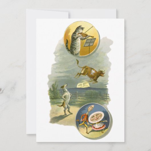 Moeder Goose Nursery Rhyme Baby shower Kaart (Voorkant)