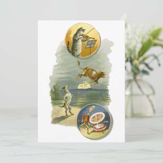 Moeder Goose Nursery Rhyme Baby shower Kaart (Staand voorkant)