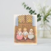 Moeder Goose  Nursery Rhyme Baby shower Kaart (Staand voorkant)