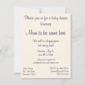 Moeder Goose  Nursery Rhyme Baby shower Kaart (Achterkant)