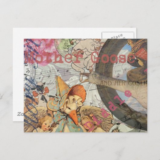 Moeder Goose Nursery Rhyme Fairy Tale Briefkaart (Voorkant / Achterkant)