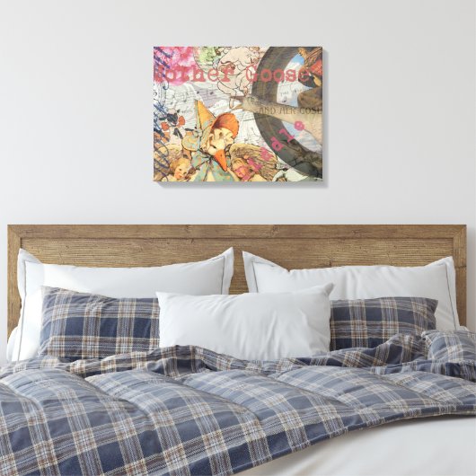 Moeder Goose Nursery Rhyme Fairy Tale Canvas Afdruk (Insitu (Slaapkamer))
