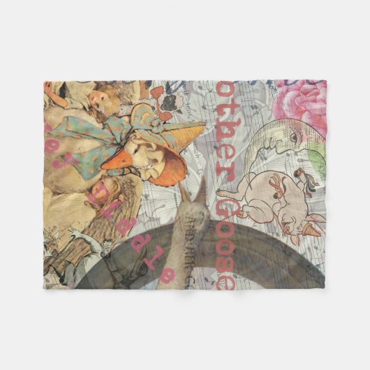 Moeder Goose Nursery Rhyme Fairy Tale Fleece Deken (Voorkant (Horizontaal))