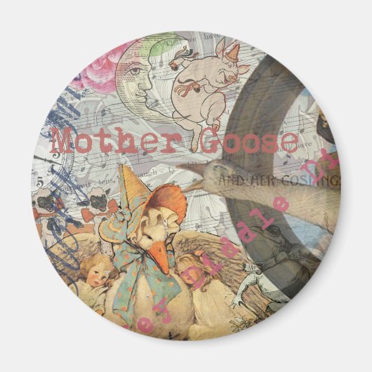 Moeder Goose Nursery Rhyme Fairy Tale Magneet (Voorkant)