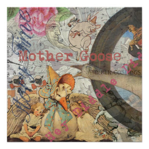 Moeder Goose Nursery Rhyme Fairy Tale Poster