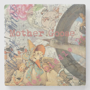 Moeder Goose Nursery Rhyme Fairy Tale Stenen Onderzetter