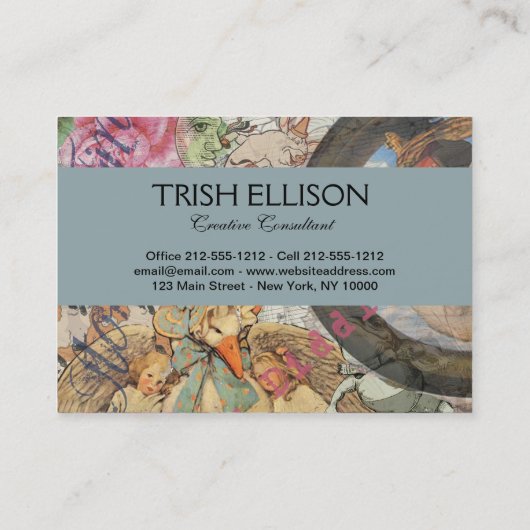 Moeder Goose Nursery Rhyme Fairy Tale Visitekaartje (Achterkant)