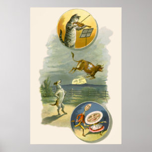 Moeder Goose Nursery Rhyme Poem Poster