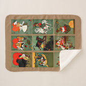 Moeder Goose Nursery Rhymes Fantasy kerytales Sherpa Deken (Voorkant (horizontaal))