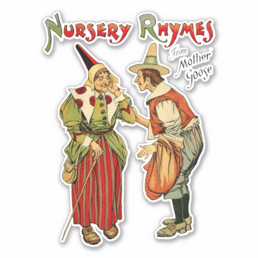 Moeder Goose Old man Nursery Rhymes art Sticker (Voorkant)