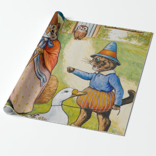 Moeder Goose thuis door Louis Wain Cadeaupapier