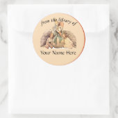 Moeder Goose uit de bibliotheek van de boekplaat Ronde Sticker (Tas)