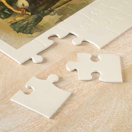 Moeder Goose Victoriaans Verhaal Boek Legpuzzel (Zijkant)