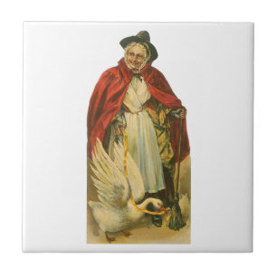 Moeder Goose  Victoriaans Verhaal Boek Tegeltje