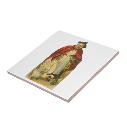 Moeder Goose Victoriaans Verhaal Boek Tegeltje (Zijkant)