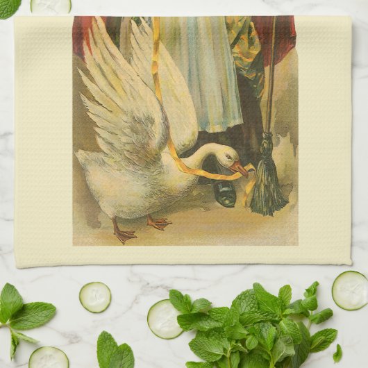 Moeder Goose  Victoriaans Verhaal Boek Theedoek (Gevouwen)